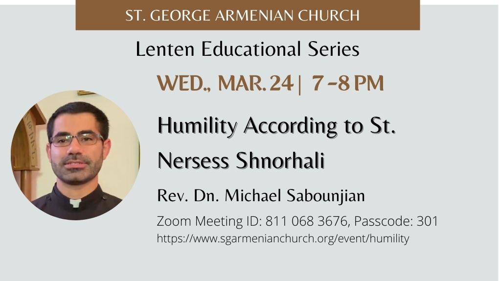 Humility According to St. Nersess Shnorhali